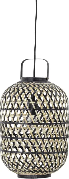 Sora, Hängeleuchte, schwarz, Bambus